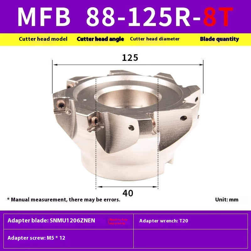 6017 MFB288/45R milling cutter disk 88 degrees fast feed large depth of cut 45 degrees heavy cutting flying cutter disk for KYOCERA SNMU12 Shandong Denso Pricision Tools Co.,Ltd.